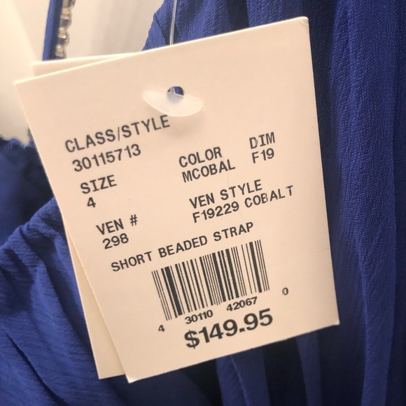 Mini Dress color blue Cobalt Size 4 - Picture 3 of 5